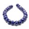 Czech Glass Beads Rondelle 7x5mm (25)  Indigo with Gold Wash