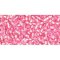 Japanese Toho Seed Beads Tube Round 11/0 Silver-Lined Pink TR-11-38