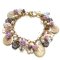 Jewellery Beading Kit Charm Bracelet - Alice In Wonderland - Gold & Vintage Pink V3