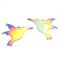 Stainless Steel 201 Charm Thin Bird 24x22mm (2) Multi-color