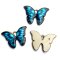 Cast Metal Charm Butterfly Enamel 22x15mm (1) Blue - Light Gold