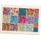 Printed Collage Sheet Floral Bright 30mm Squares - 150gsm Coated Paper