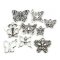 Cast Metal Charm Butterfly Mix (9) Antique Silver