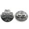 Cast Metal Button Shank Two Hole 17mm (10) Antique Silver