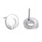 Ear Stud Circle Hollow Surgical Stainless Steel 11mm - 1 Pair