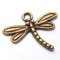 Cast Metal Charm Dragonfly 18x14mm (10) Antique Bronze