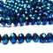 Imperial Crystal Bead Rondelle 4x6mm (85) Metallic Electroplated Blue