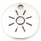 Cast Metal Charm Coin Flat Engraved Sun 12mm (10) Antique Silver