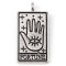 Cast Metal Charm Tarot Style A 26x13mm (1)  Fortune - Silver