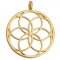 Cast Metal Pendant Seed of Life in Circle 35x30mm (1) Gold