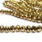 Imperial Crystal Bead Rondelle 4x6mm (85) Metallic Electroplated Gold