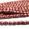 Czech Faceted Round Firepolished Glass Beads 6mm (25) ColorTrends: Sueded Gold Lantana