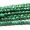 Czech Faceted Round Firepolished Glass Beads 6mm (25) Grass Green