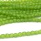 Czech Faceted Round Firepolished Glass Beads 4mm (50) Milky Dk Peridot