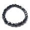 Czech Faceted Round Firepolished Glass Beads 6mm (25) Hematite