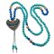 Jewellery Beading Kit Hand Knotted Large Heart Mala Necklace