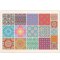 Printed Collage Sheet Mandala Style Two 30mm Squares - 150gsm Coated Paper