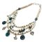 Jewellery Beading Kit Abstract Blue White Howlite Three Strand Necklace
