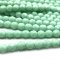 Czech Faceted Round Firepolished Glass Beads 6mm (25) Opaque Pale Jade