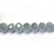 Imperial Crystal Bead Rondelle 4x6mm (95) Electroplated Vintage Platinum 