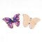 Cast Metal Charm Butterfly Enamel 22x15mm (1) Purple & Pink - Light Gold