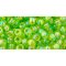 Japanese Toho Seed Beads Tube Round 6/0 Transparent-Rainbow Lime Green TR-06-164