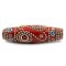 Kashmiri Style Beads Oval X-Large 60x16mm (1) Style 002D Red