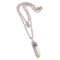Jewellery Beading Kit Gemstone Rose Quartz Large Single Point Double Stranded Necklace
