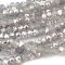 Imperial Crystal Bead Rondelle 8x10mm (70) Half Plated Metallic Silver / Crystal