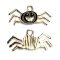 Cast Metal Charm Spider Enamel 10x22mm (2) Black Gold