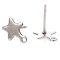 Ear Stud Star Surgical Stainless Steel 10x8mm - 1 Pair - Dark Silver