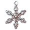 Cast Metal Charm Snowflake Style Two 23x17mm (10) Antique Silver