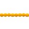 Czech Faceted Round Firepolished Glass Beads 6mm (25) Opaque Sunflower Yellow