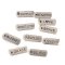 Cast Metal Charm Word Affirmation Tag Mixed 21x8mm (10) Antique Silver
