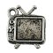 Cast Metal Charm TV Small (10) Antique Silver