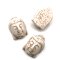 Howlite Reconstituted Beads Buddha Head 29x20x13mm (10) Cream 