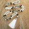Jewellery Beading Kit Hand Knotted Mala Necklace - Amazonite, White Lava Stone & Tiger Eye