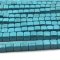 Turquoise Synthetic Beads Cube 6mm (60) Blue