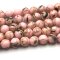 Shell & Turquoise (Synthetic) Beads Assembled Round 8mm (48) Pink