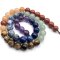 Gemstone Mixed Beads Natural Round 8mm - Seven Chakra - 1 Strand