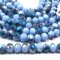 Imperial Crystal Bead Rondelle 6x8mm (68) Opaque Lavender Blue w/ Half Metallic Blue
