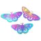 Stainless Steel 201 Charm Thin Butterfly Medium 23x48mm (2) Multi-color