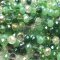 Imperial Crystal Bead Rondelle 6x8mm (68) Electroplate Mix Green