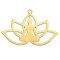 Stainless Steel Charm Buddha Yoga Lotus 25x36mm (1) Gold