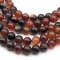 Agate Fire Beads Round 8mm Dyed - 1 Strand - Brown Warm