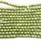 Czech Faceted Round Firepolished Glass Beads 3mm (50) ColorTrends: Saturated Metallic Lime Punch