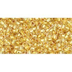Toho Gold Lined Crystal Round 11/0 Seed Bead