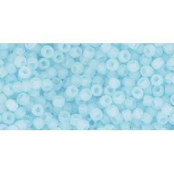 Japanese Toho Seed Beads Tube Round 11/0 Ceylon Frosted Aqua TR-11-143F