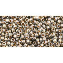 Japanese Toho Seed Beads Tube Round 11/0 Gold-Lined Black Diamond TR-11-993
