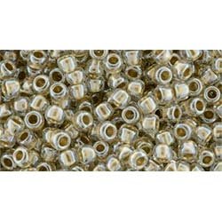 Japanese Toho Seed Beads Tube Round 8/0 Gold-Lined Crystal TR-08-989